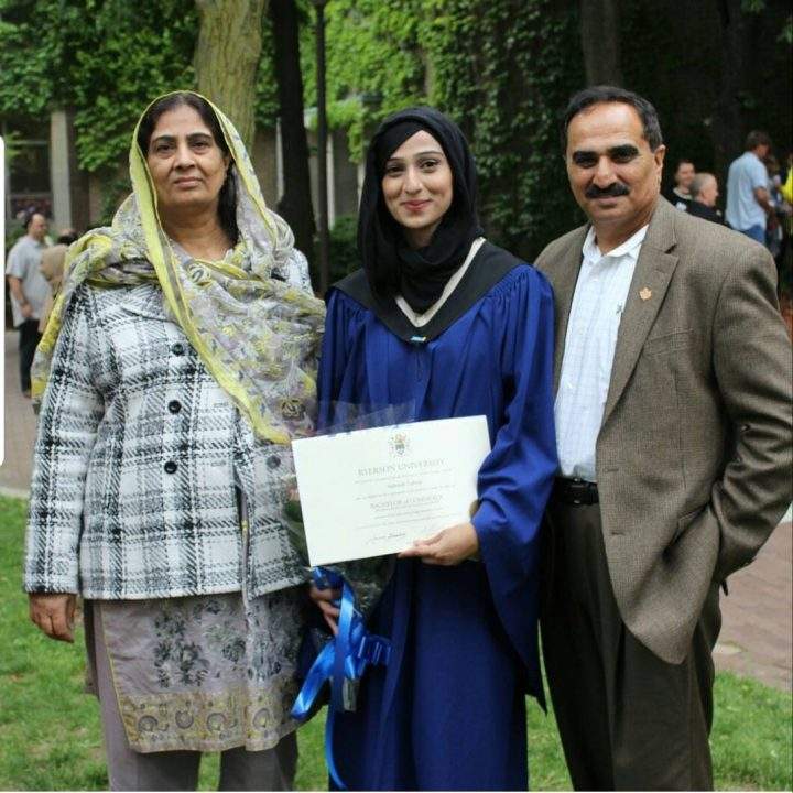 Sahresh Tabrez at her university graduation.