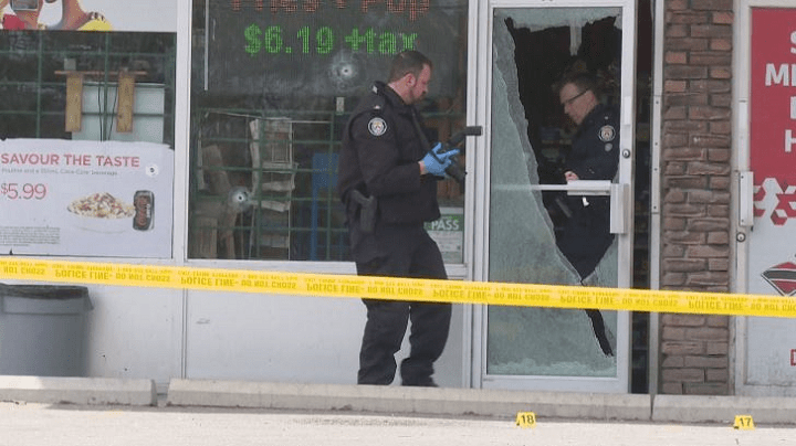 Toronto police on scene investigating a shootout in the city's north end Tuesday morning.
