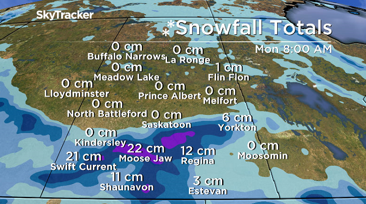 Some weather models are indicating that Regina could be hardest hit by the snow over the weekend.
