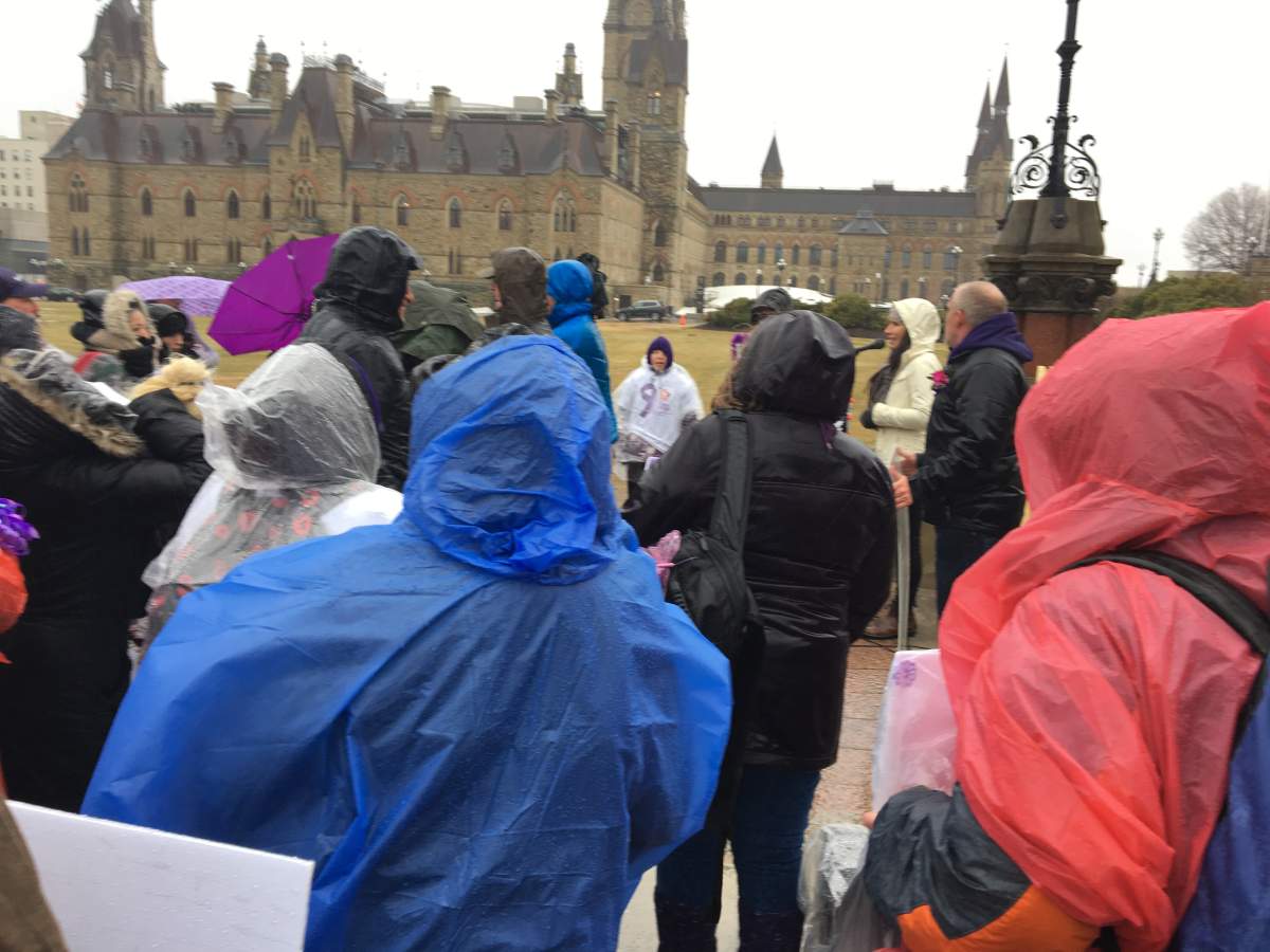 On the 10th anniversary of Tori Stafford’s death, protesters on Parliament Hill call for changes to the justice system.