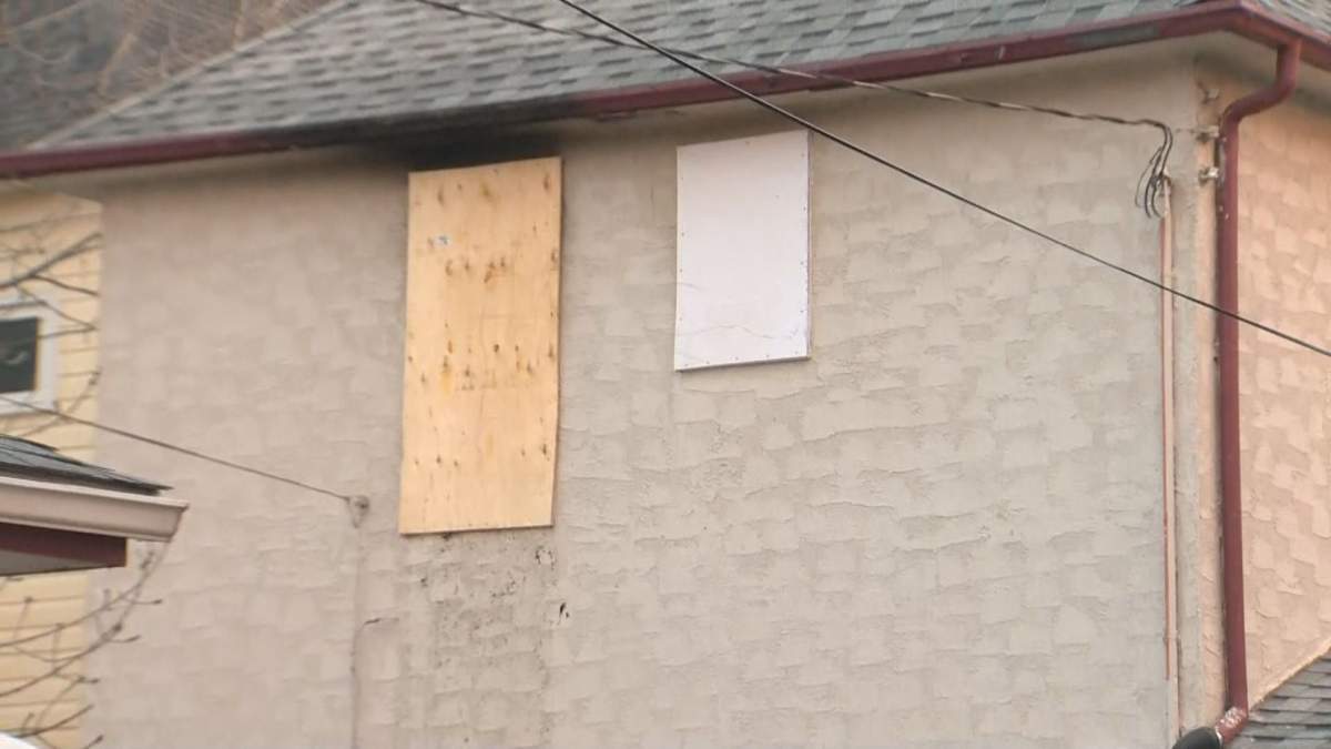 The two-storey home where one person died after a house fire. 