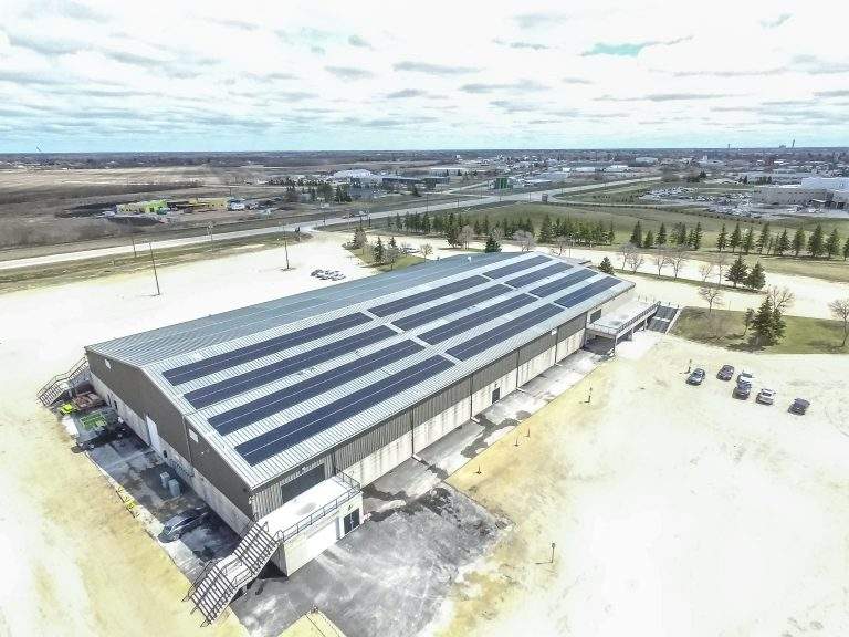 City of Selkirk Recreation center's solar panels .