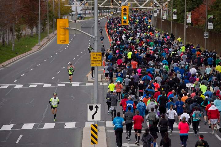 Several events including the Toronto Marathon will be affecting multiple road closures across the city on Sunday.