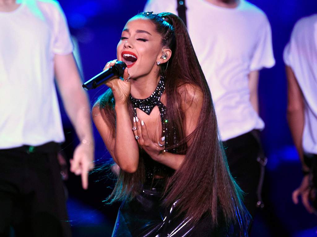 Ariana Grande performs at Wango Tango in Los Angeles, Calif.