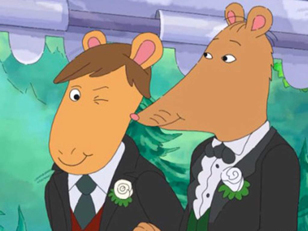 Mr. Ratburn (R) and his new husband in the Season 22 premiere of 'Arthur,' 'Mr. Ratburn and the Special Someone,' which aired on May 13, 2019.