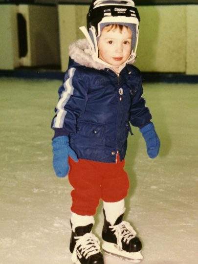 Tyler Bozak skates at the Optimist Arena in Regina, Sask. at the age of two.