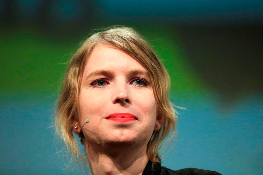 FILE - In this May 2, 2018, file photo, Chelsea Manning attends a discussion at the media convention "Republica" in Berlin. Former Army intelligence analyst Manning has been released from a northern Virginia jail after a two-month stay for refusing to testify to a grand jury.