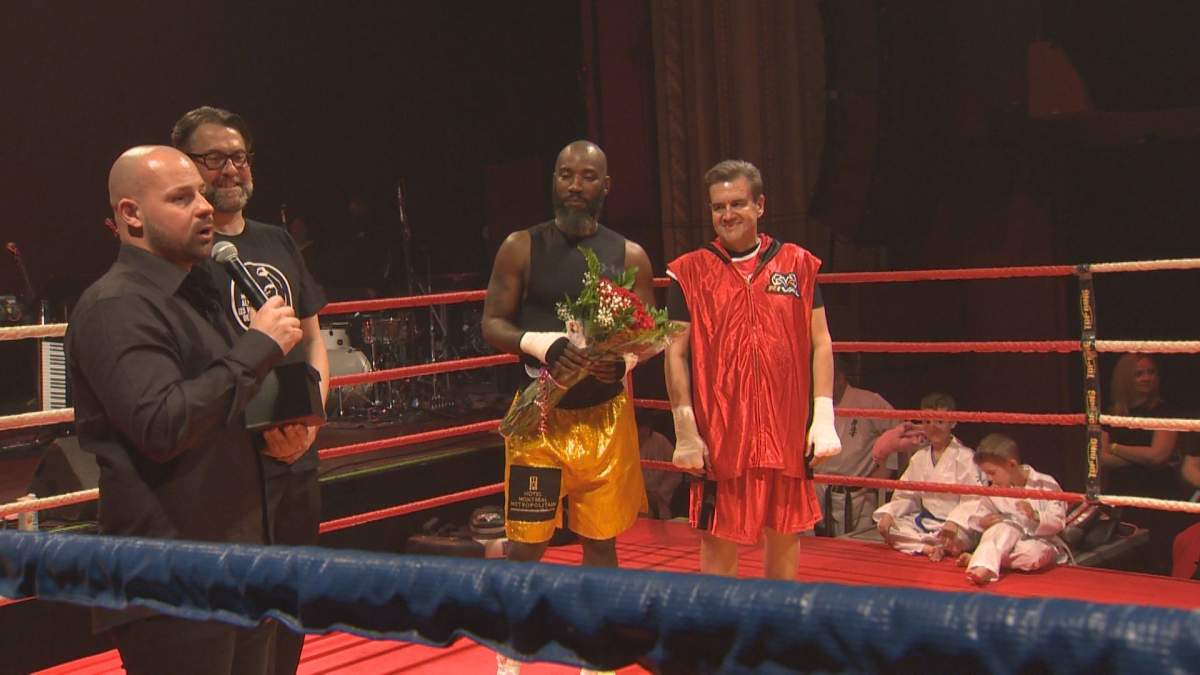 Denis Coderre and dozens of artists and politicians shared the ring at the 12 Rounds of Hope fundraiser on May 30, 2019. 