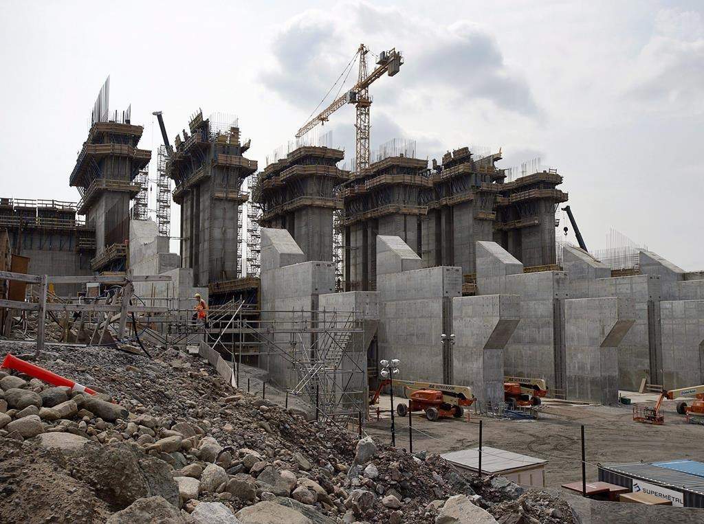 oThe construction site of the hydroelectric facility at Muskrat Falls, Newfoundland and Labrador is seen on July 14, 2015. THE CANADIAN PRESS/Andrew Vaughan