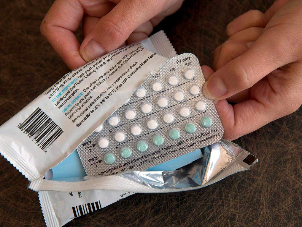 A one-month dosage of hormonal birth control pills is displayed Friday, Aug. 26, 2016, in Sacramento, Calif.