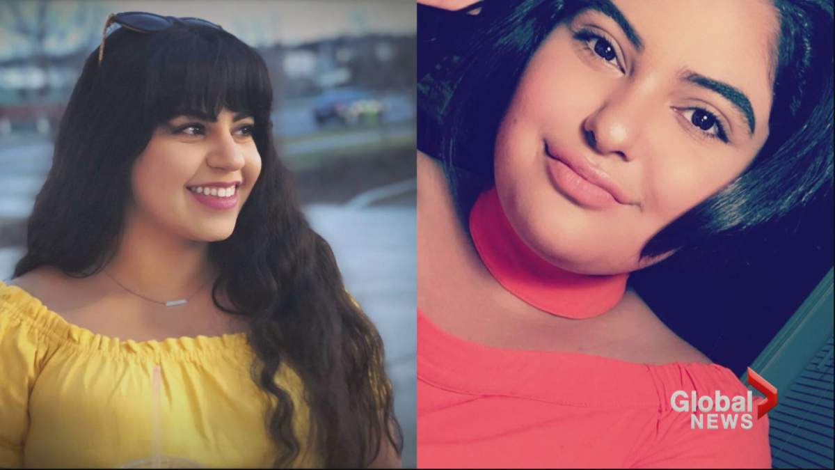 Dorsa Dehdari (left) was killed and her younger sister, Dorna Dehdari critically injured in what police call an intentional house fire in northwest Calgary on May 25.