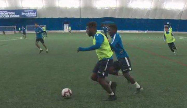 FC Edmonton practice in Edmonton May 2, 2019.
