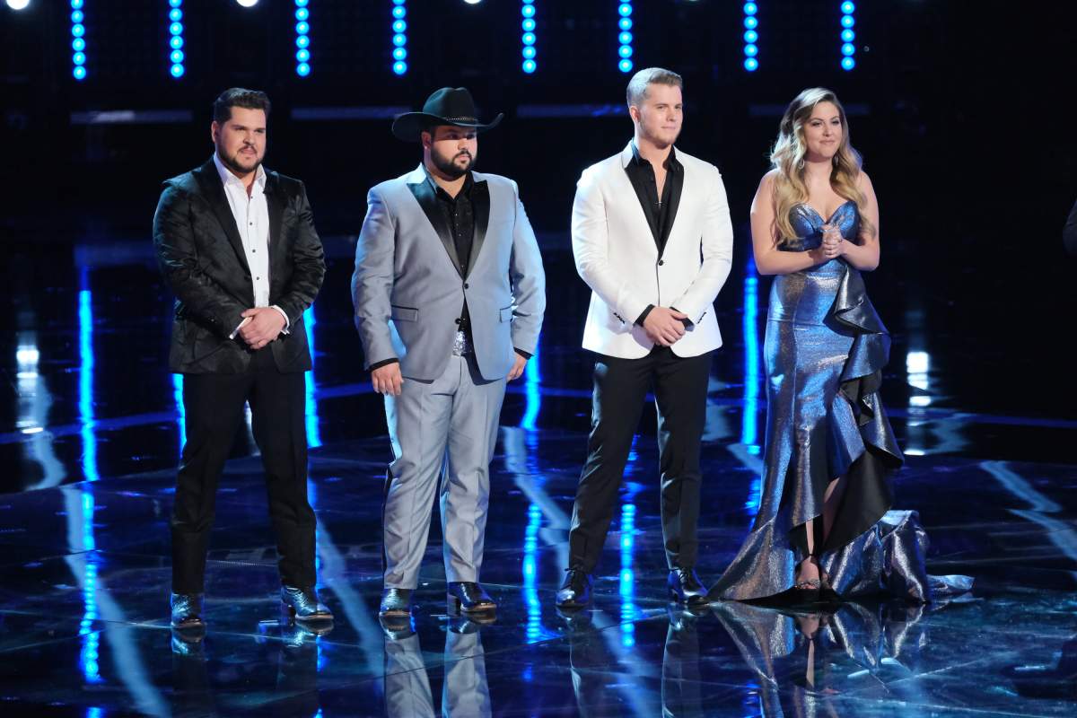 Pictured: (l-r) Dexter Roberts, Andrew Sevener, Gyth Rigdon, Maelyn Jarmon — (Photo by Tyler Golden/NBC/NBCU Photo Bank via Getty Images)