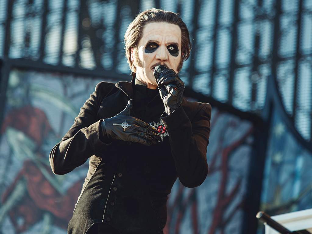 Tobias Forge (a.k.a. Cardinal Copia) of Ghost performs on May 3, 2019 in Madrid, Spain. 