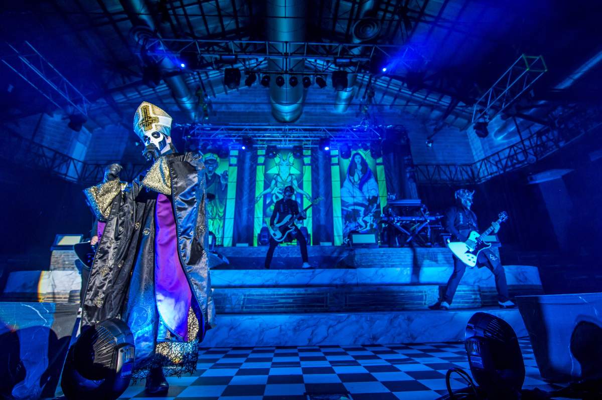 Tobias Forge (a.k.a. Papa Emeritus III) of Ghost performs at Alcatraz on April 19, 2017 in Milan, Italy.