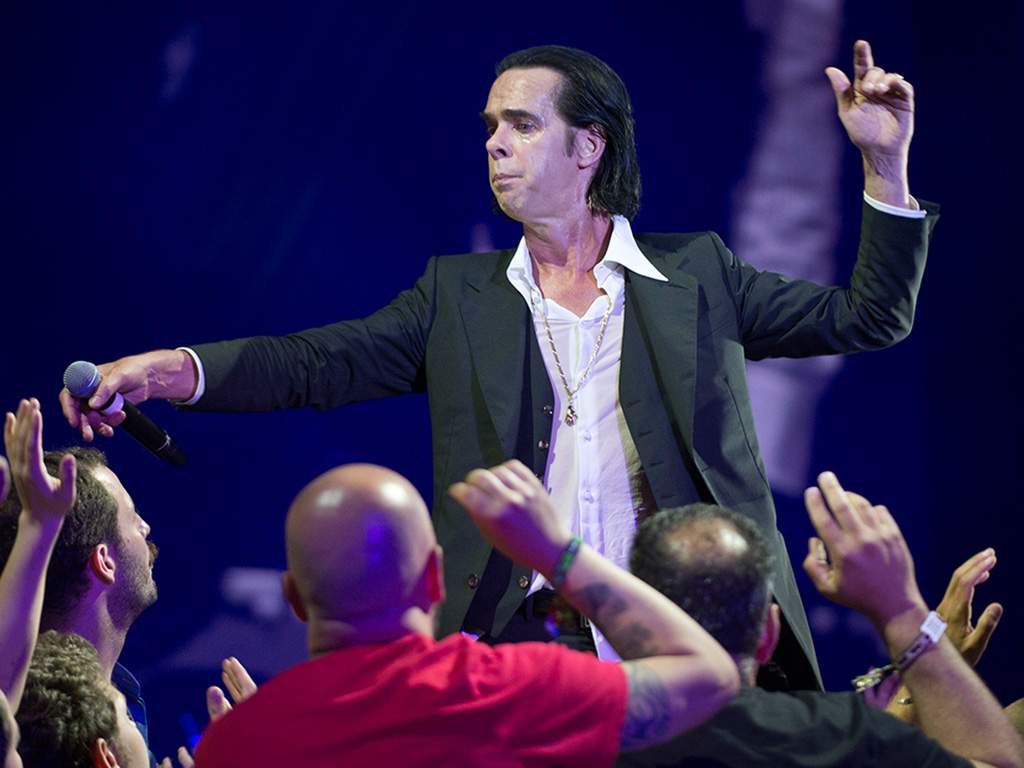 Nick Cave performs on stage during Primavera Sound Festival Day 2 at Parc del Forum on May 31, 2018 in Barcelona, Spain.
