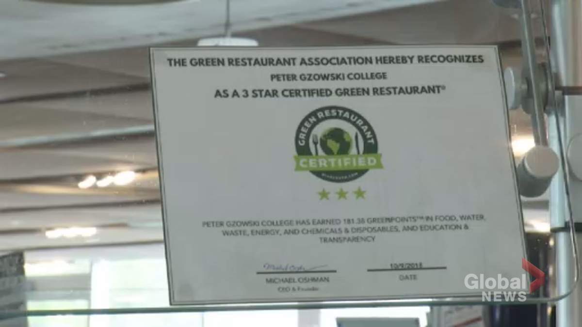 Three-star accreditation for the Peter Gzowski College dining hall.