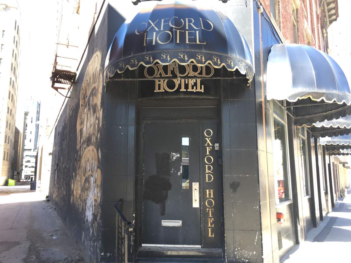 The Oxford Hotel in downtown Winnipeg.