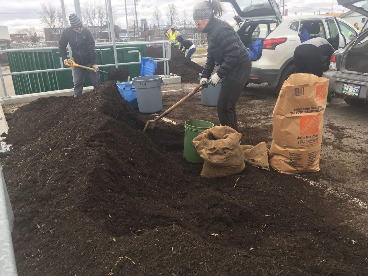 Winnipeg's compost giveaway station at 1120 Pacific Avenue.