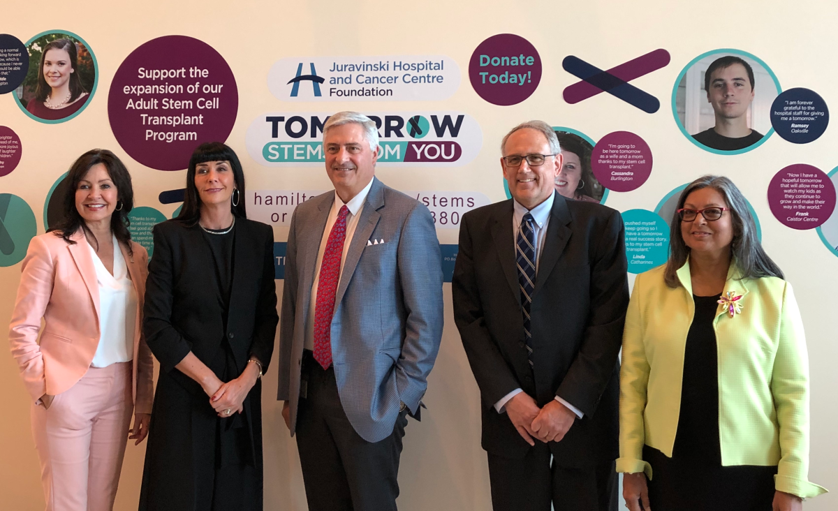 Flamborough-Glanbrook MPP Donna Skelly announced $25 million in funding for expanding a stem cell transplant unit at Juravinski Hospital and Cancer Centre.