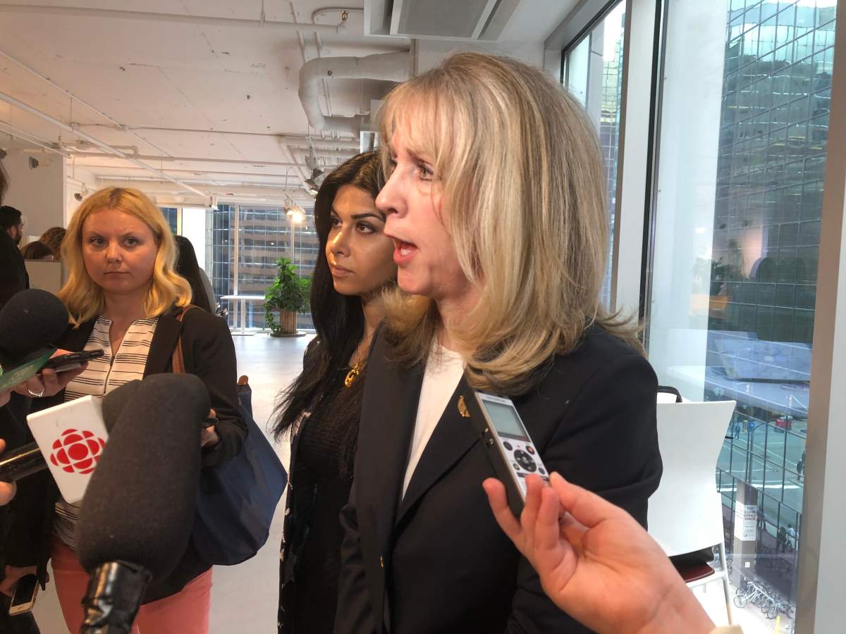 Kanata-Carleton MPP Merrilee Fullerton tells reporters a closed-door meeting hosted by the provincial flooding task force helped get everyone at the table “on the same page.”