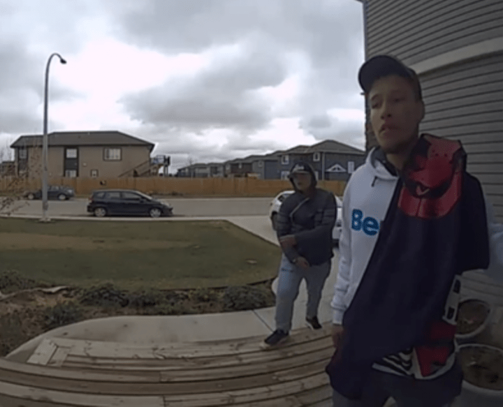 Alberta RCMP are looking for two suspects after a teen’s car was stolen at gunpoint on Saturday, May 18, 2019.