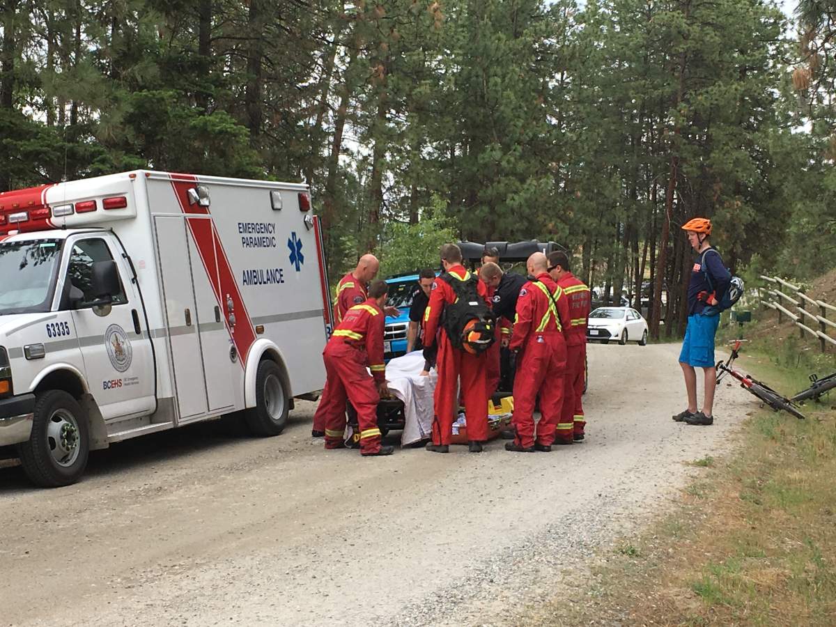 Injured biker rescued at Kelowna-area provincial park - image