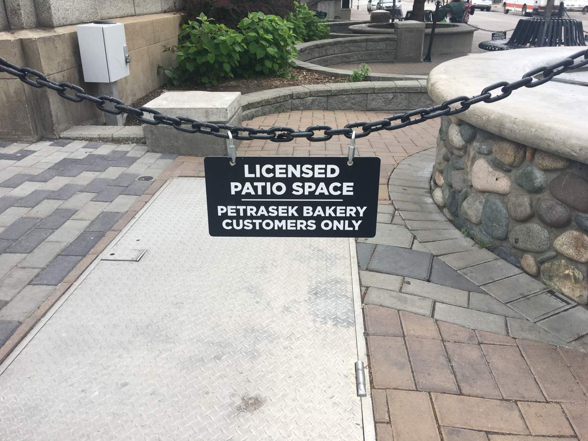 City of Penticton says barrier around Nanaimo Square fountain not related to homelessness issues - image