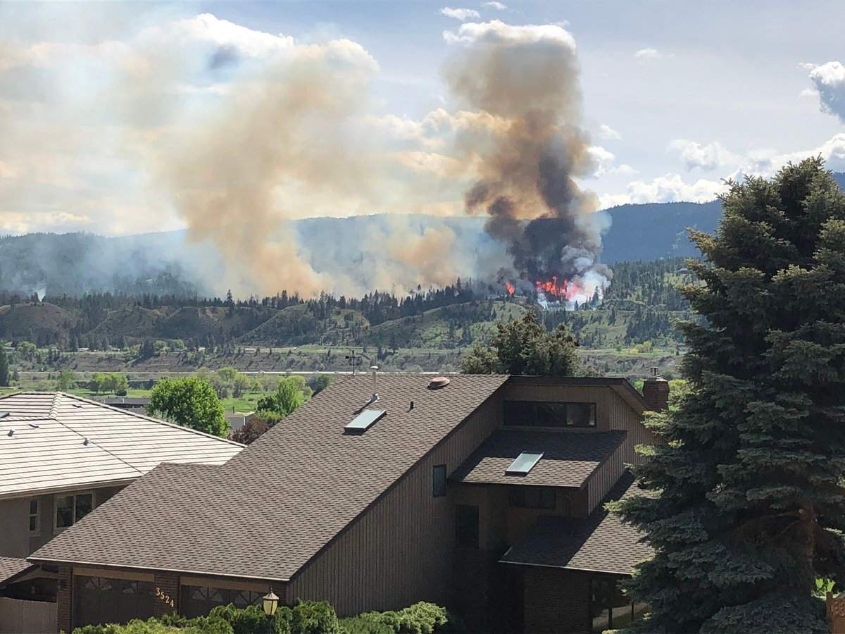 Crews have been deployed to an area near Kamloops, the B.C. Wildfire Service announced on social media.