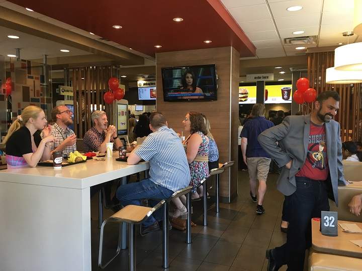 Inside a McDonald\’s restaurant in Kelowna on McHappy Day.