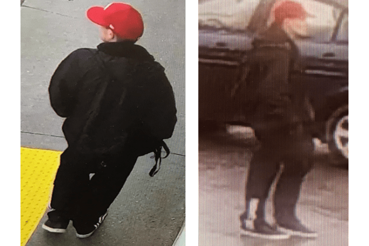 Barrie police are searching for a suspect after two cellphones were reportedly stolen from an unlocked car at Kozlov's Mall.