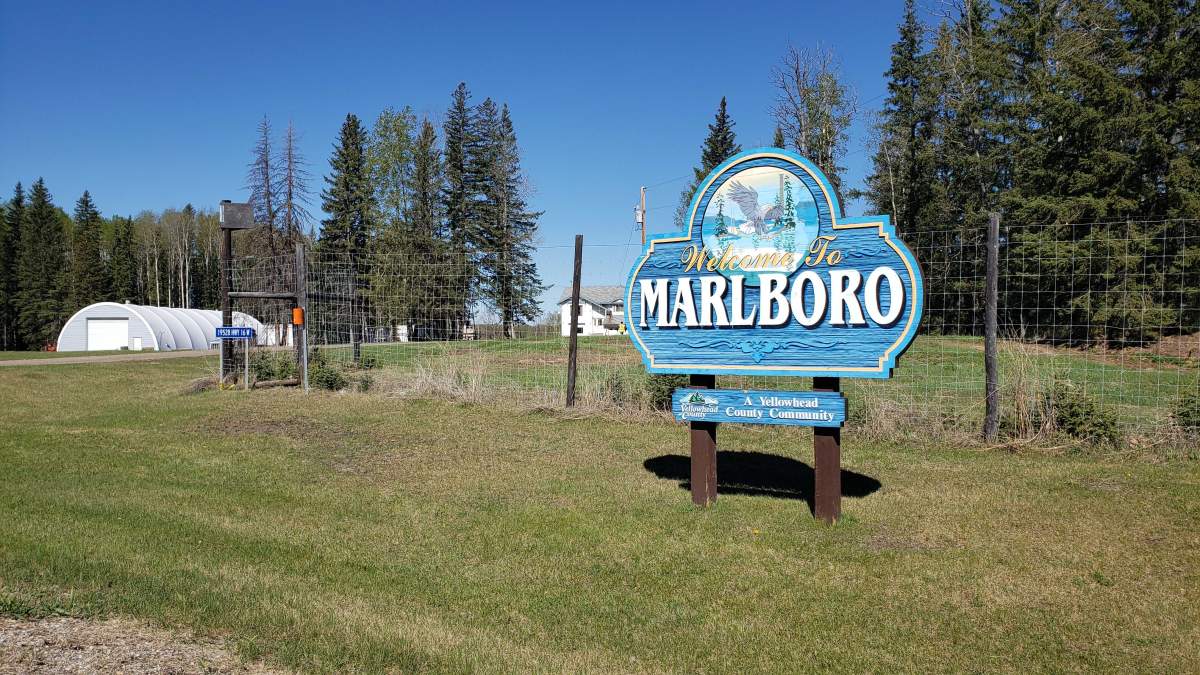 Marlboro, Alta. located west of Edmonton. Residents were allowed to return home Monday, May 20, 2019 after being evacuated a day earlier due to a nearby wildfire.