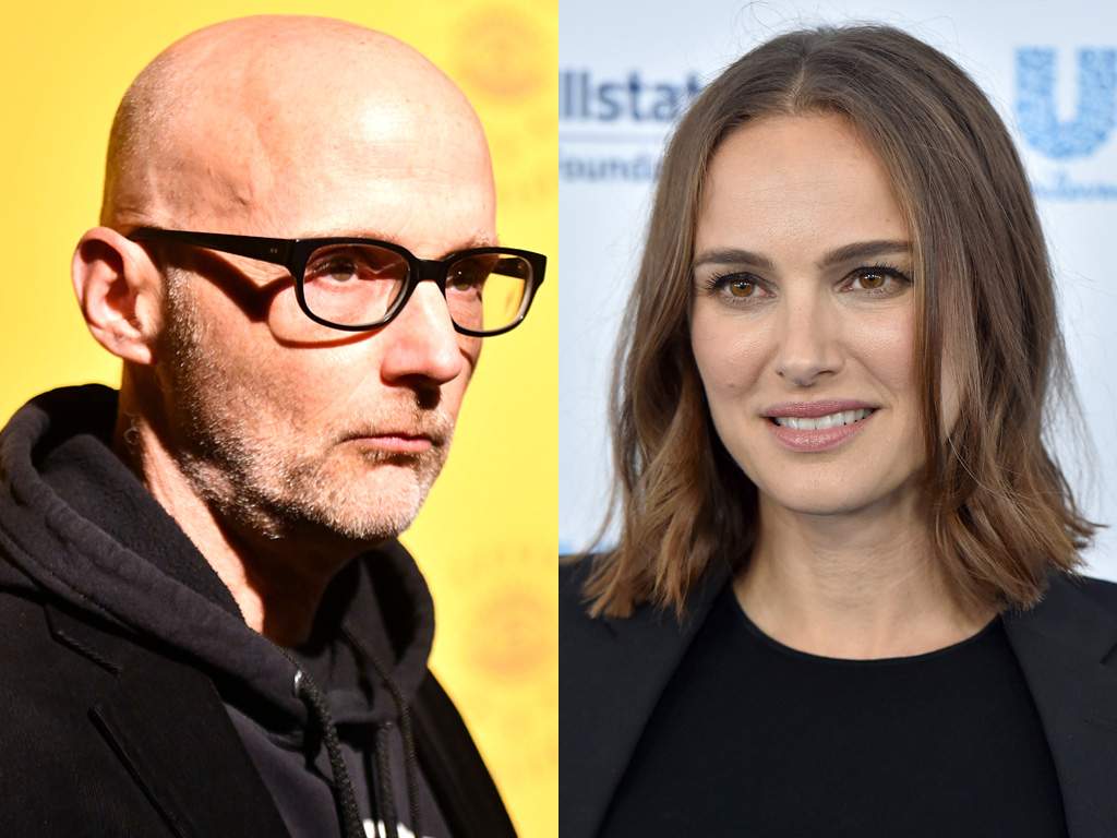 (L-R) Moby and Natalie Portman.