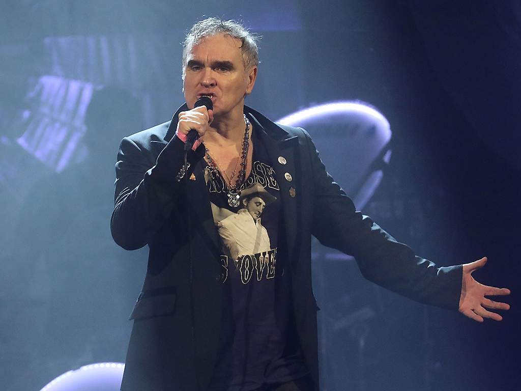 Morrissey performs during his Broadway debut at Lunt-Fontanne Theatre on May 2, 2019 in New York City.