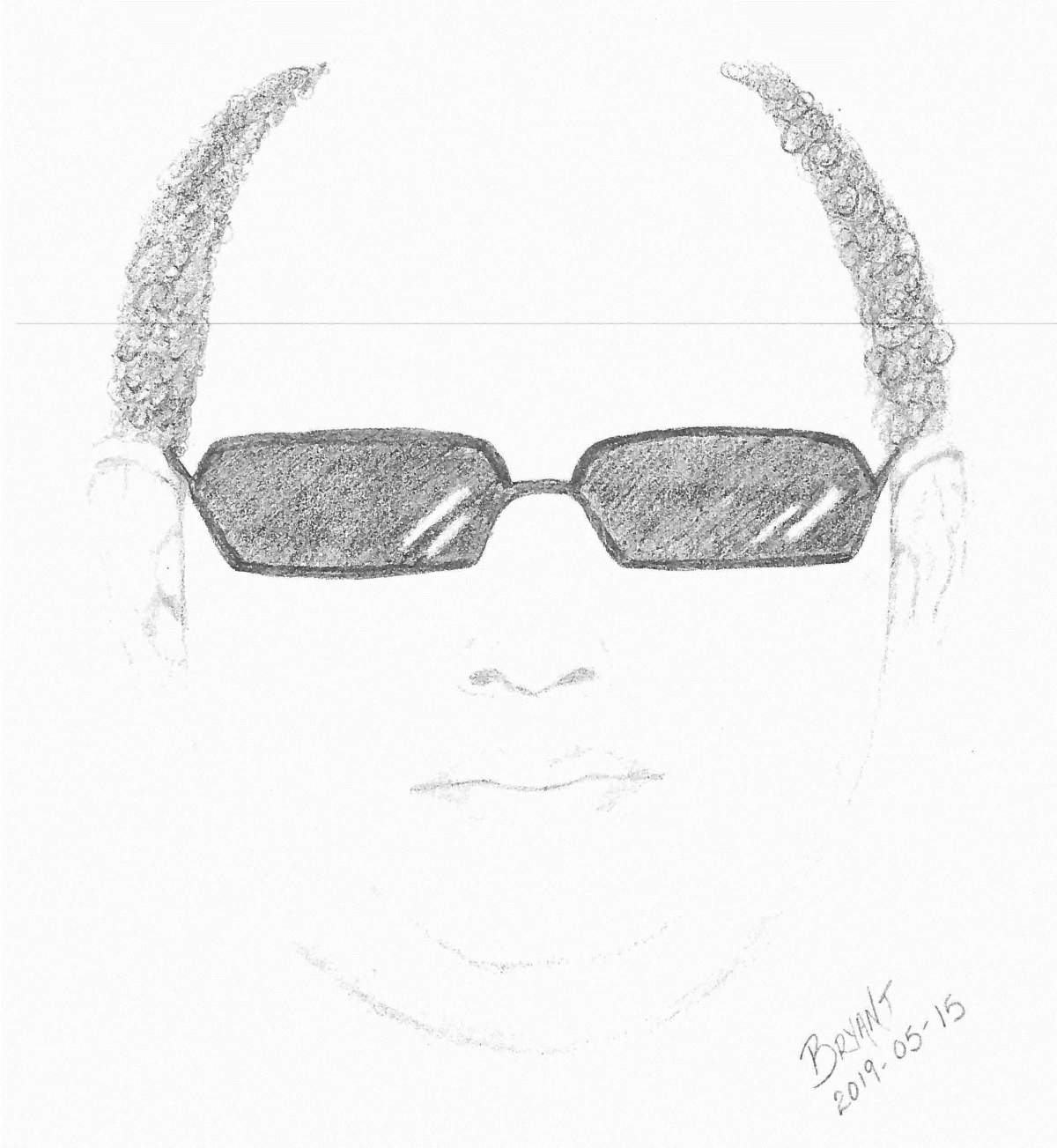 A police sketch of a suspect who allegedly exposed himself to a 13-year-old girl in North Vancouver on May 15, 2019.