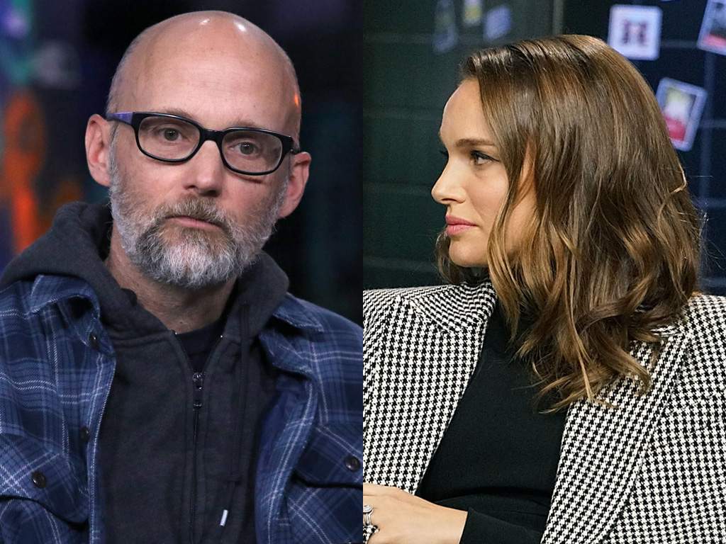 (L-R) Moby and Natalie Portman.