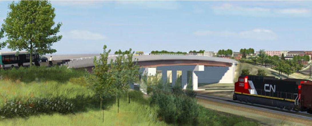 Kingston's planned railway overpass on John Counter Boulevard will be missing a sidewalk.