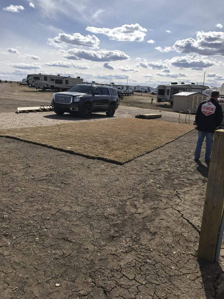 A campsite at Paradise Shores that has to be evacuated