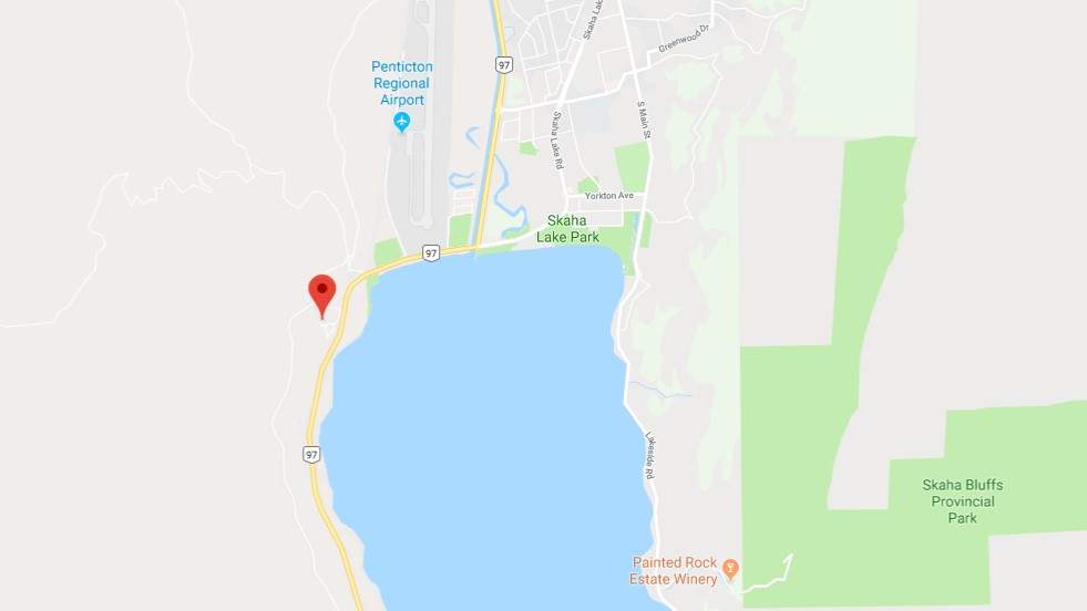 One person was taken to hospital after a fire at Riva Ridge Estates in Penticton.