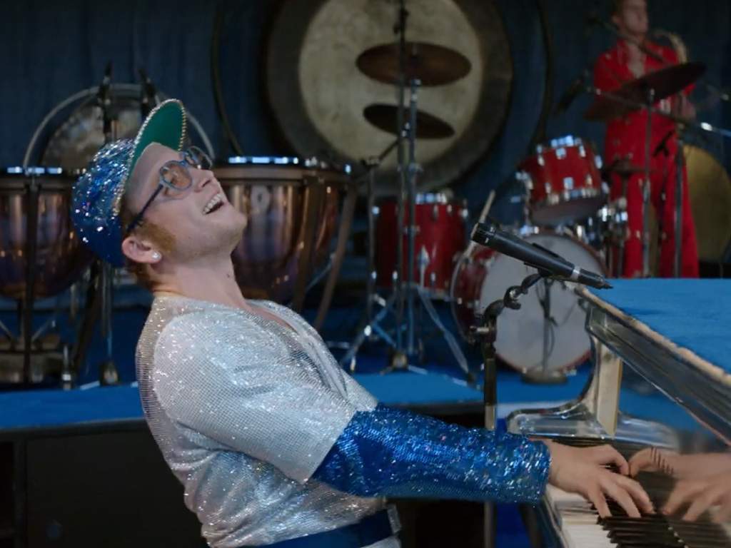Taron Egerton as Elton John in ‘Rocketman’ (2019).