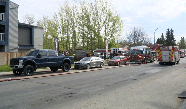 Fire was found in multiple rooms of an apartment suite in Saskatoon’s Lakeview neighbourhood on Friday, May 24, 2019.