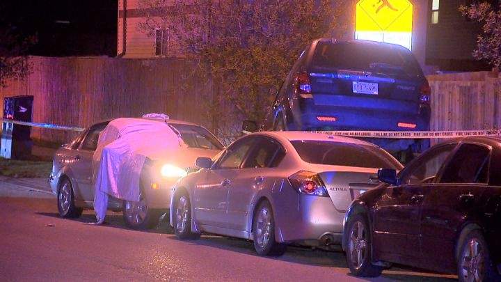 Calgary police investigate a fatal shooting on Taracove Road N.E. on Tuesday, May 14, 2019.