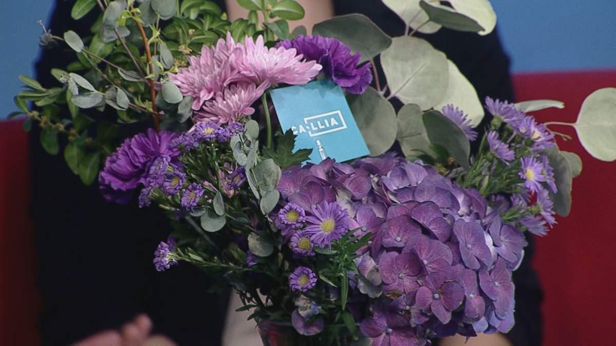 Hydrangeas paired with eucalyptus can help make a bright bouquet for your mom.