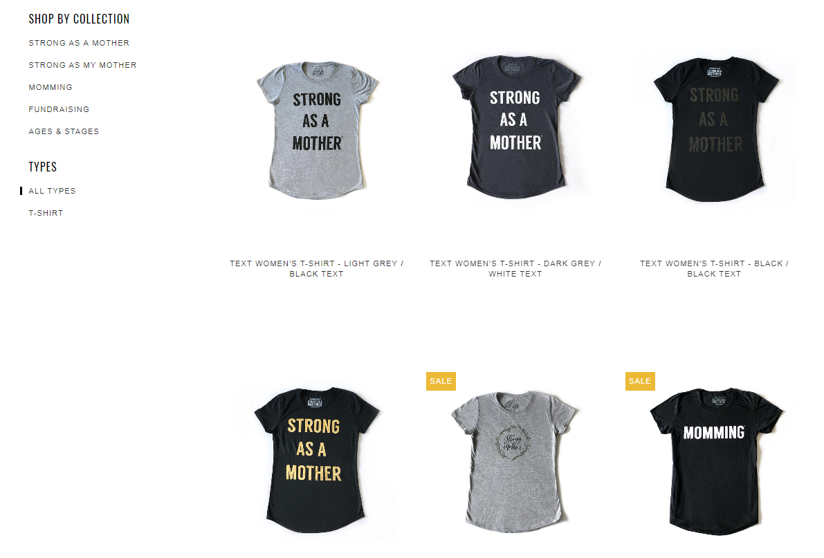 Tamara Komuniecki’s “Strong as a Mother” designs.