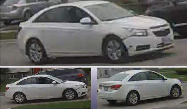 The suspect vehicle being sought into connection to Saturdays shooting at Admiral Drive and Trafalgar Street.