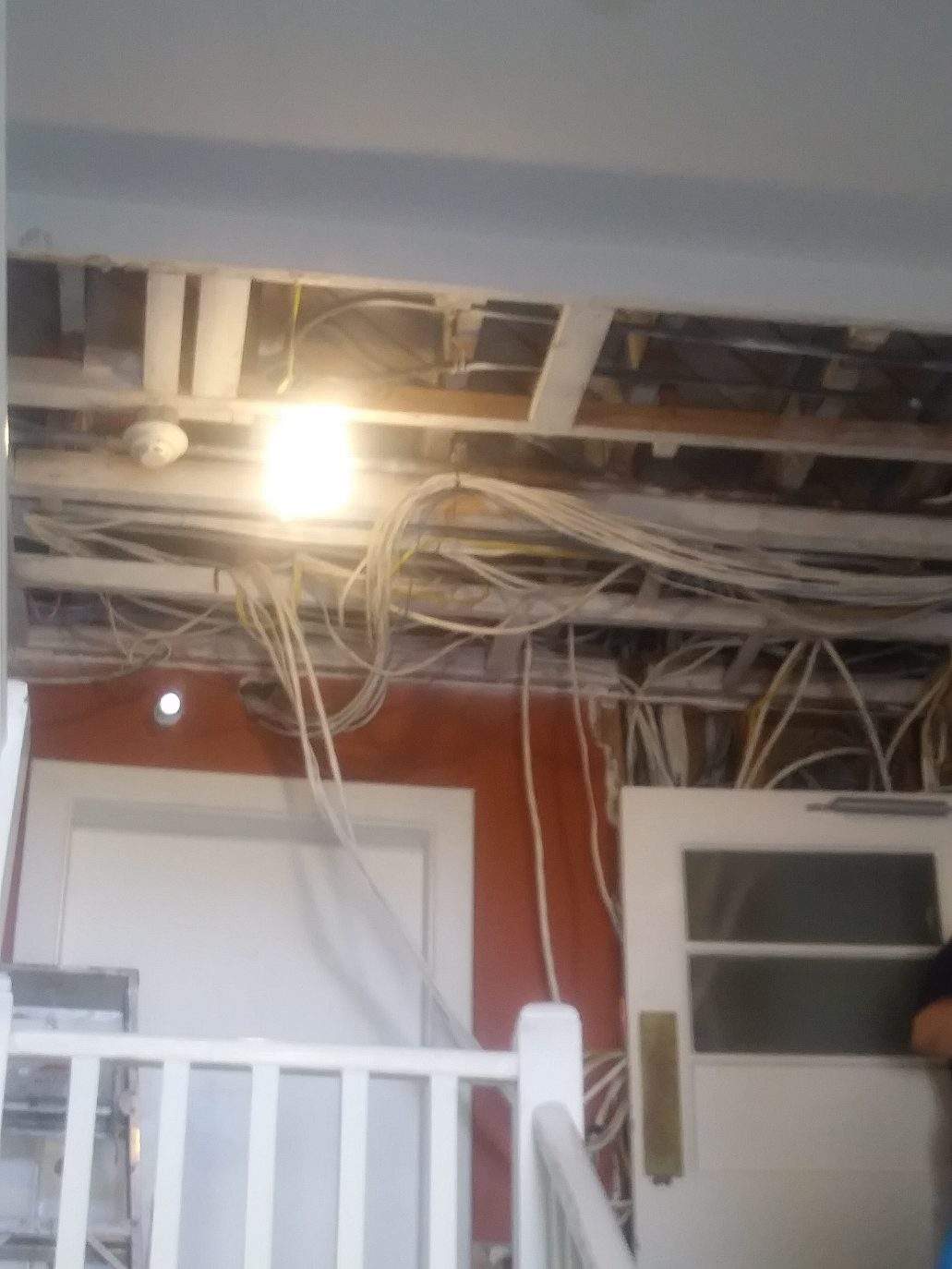 Landlord Brian Grosseth says the loose wires in the building are the result of ongoing renovations.