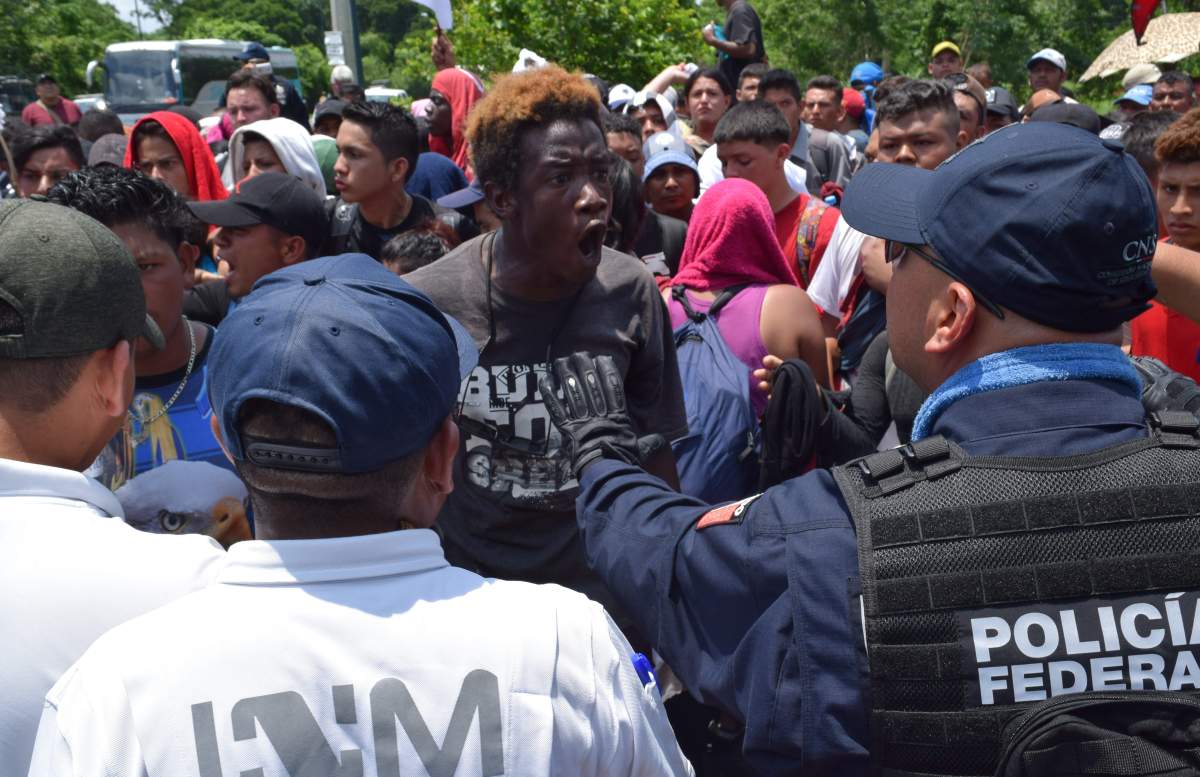 Central American migrants are detained by members of the National Institute of Migration (INAMI) and federal police in Tapachula, Chiapas, Mexico, 05 June 2019. 