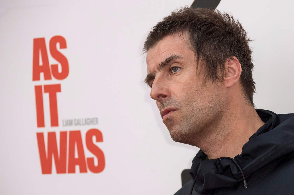 Liam Gallagher poses for photographers upon arrival at the screening for ‘As it Was’, at Alexandra Palace in north London, on June 6, 2019.