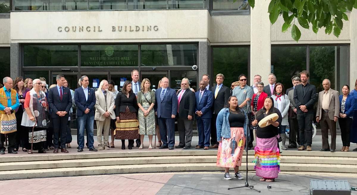 The annual signing ceremony at City Hall.