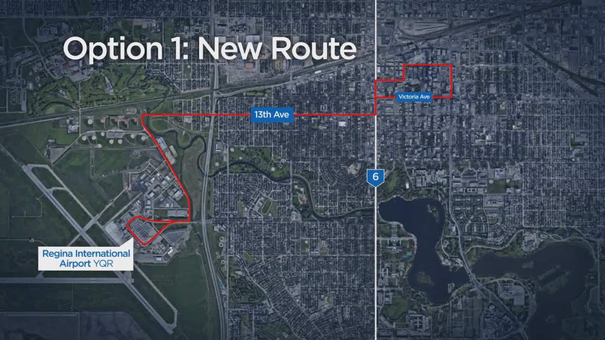 The recommended option for adding airport transit involves creating a new route from the airport to downtown.